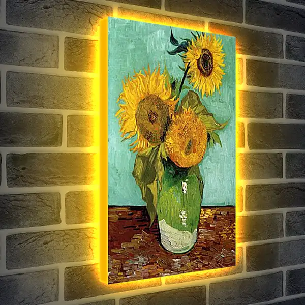 Лайтбокс световая панель - sunflowers - подсолнухи. Винсент Ван Гог