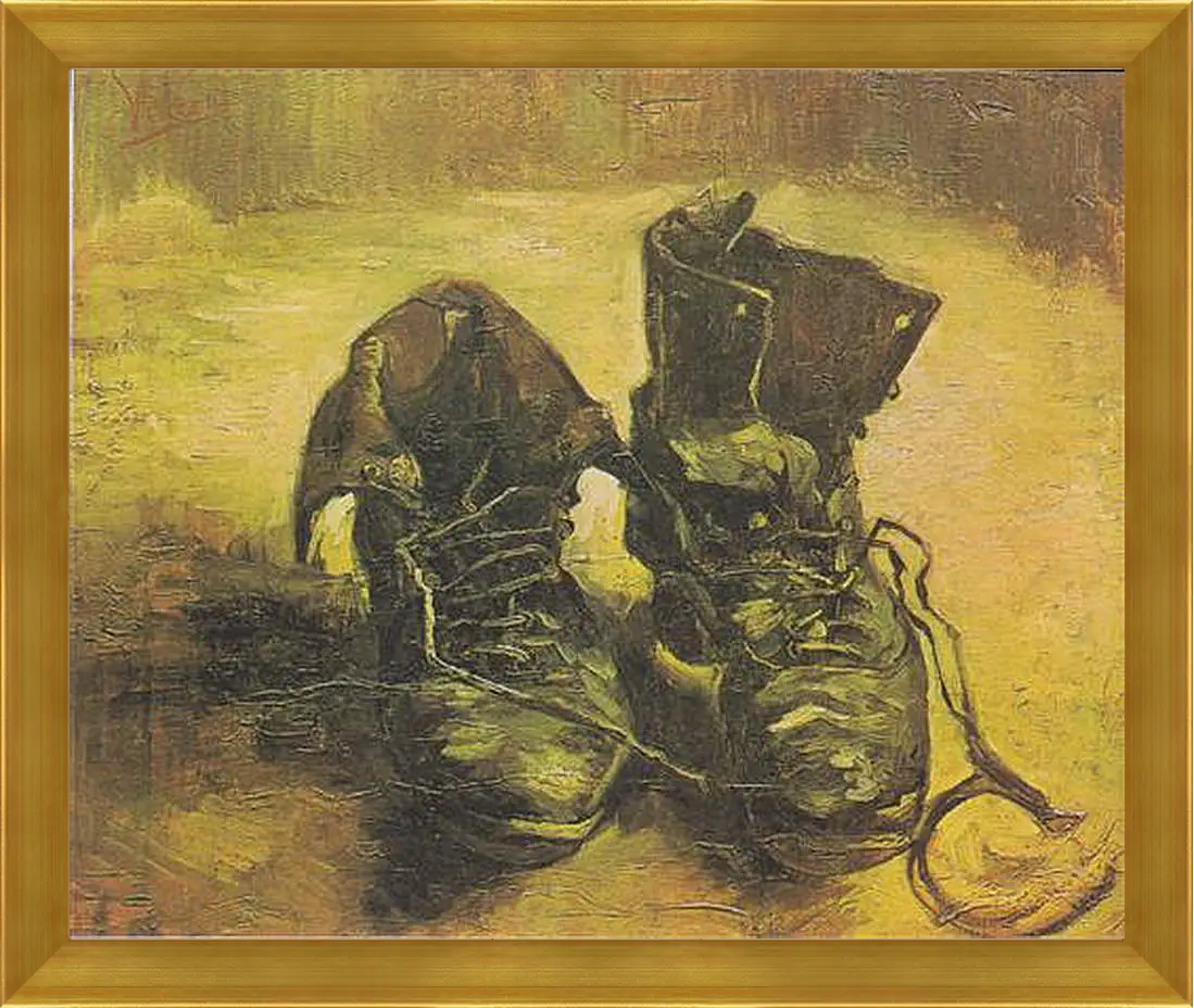 Картина в раме - Een paar schoenen - Башмаки. Винсент Ван Гог