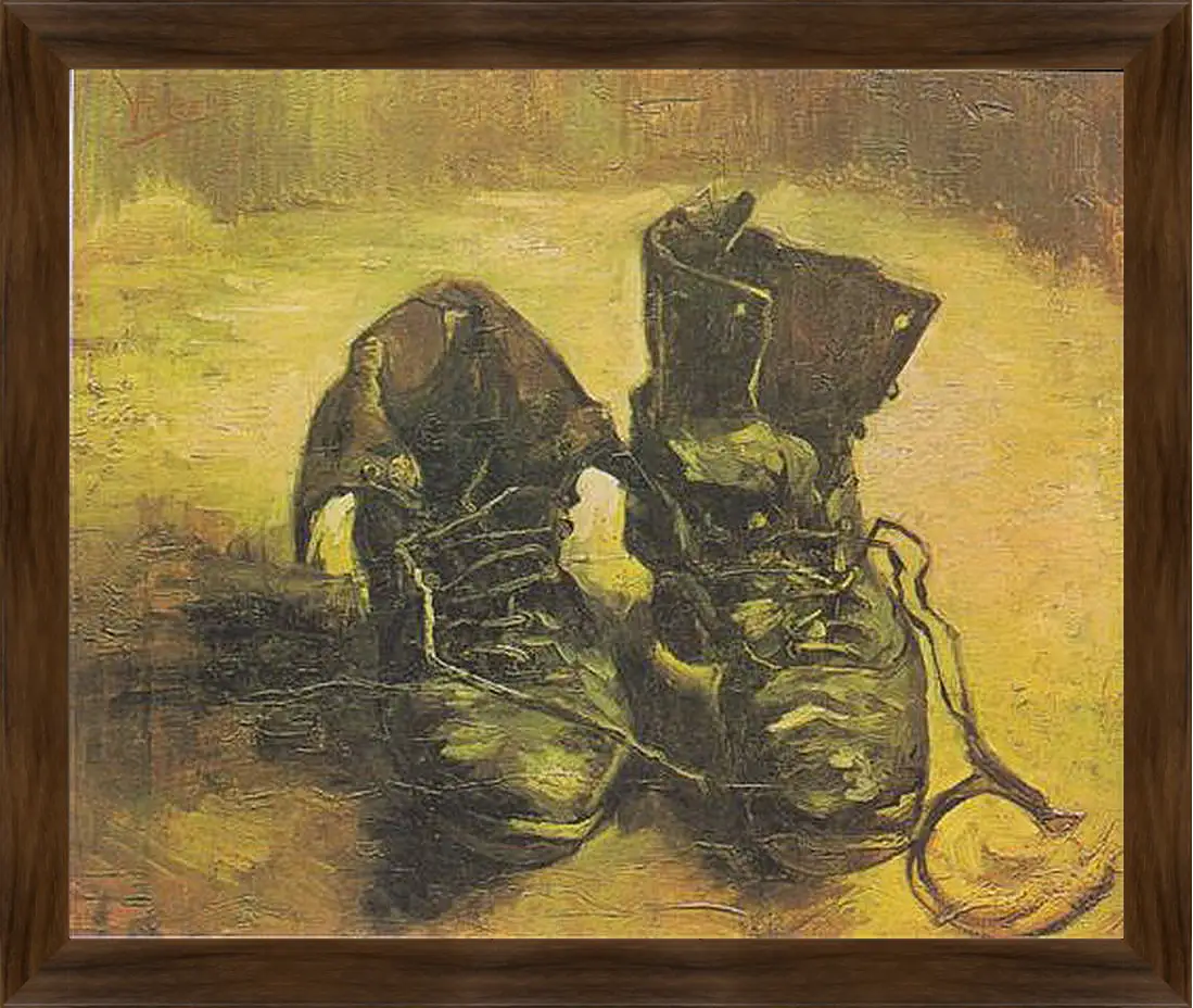 Картина в раме - Een paar schoenen - Башмаки. Винсент Ван Гог