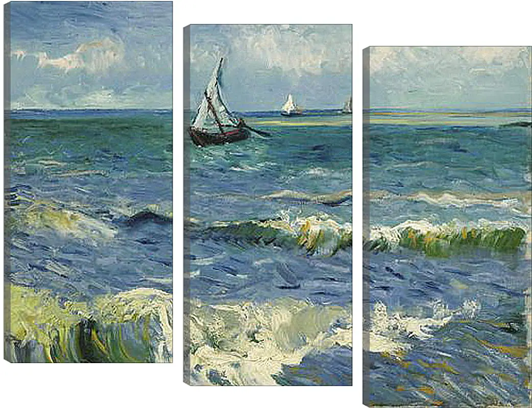 Модульная картина - Seascape near Les Saintes-Maries-de-la-Mer - Сент-Мари-де-ла-Мер. Винсент Ван Гог