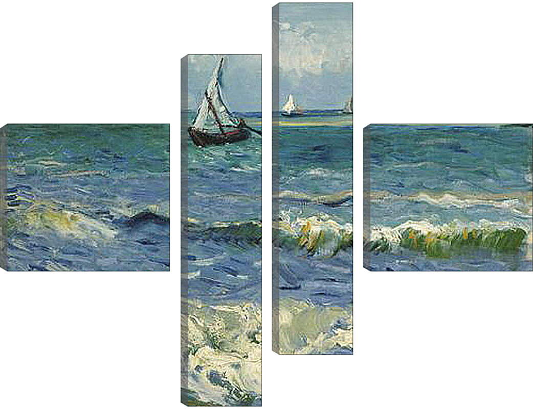 Модульная картина - Seascape near Les Saintes-Maries-de-la-Mer - Сент-Мари-де-ла-Мер. Винсент Ван Гог