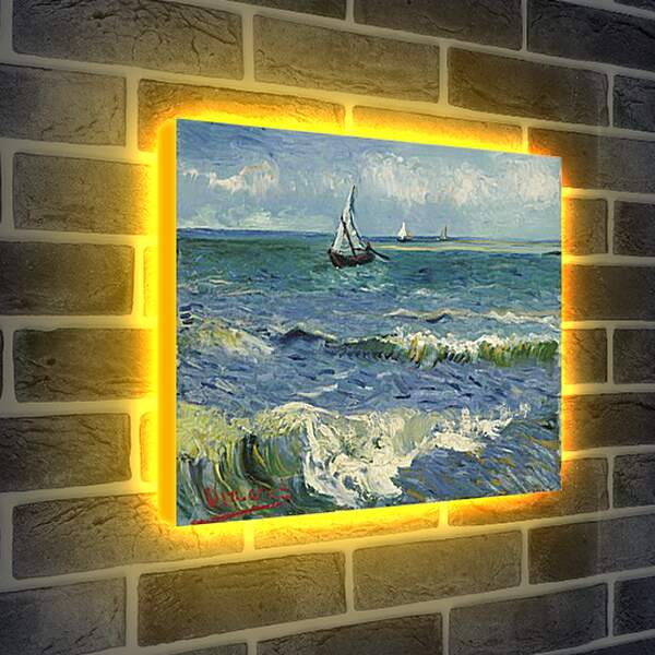 Лайтбокс световая панель - Seascape near Les Saintes-Maries-de-la-Mer - Сент-Мари-де-ла-Мер. Винсент Ван Гог