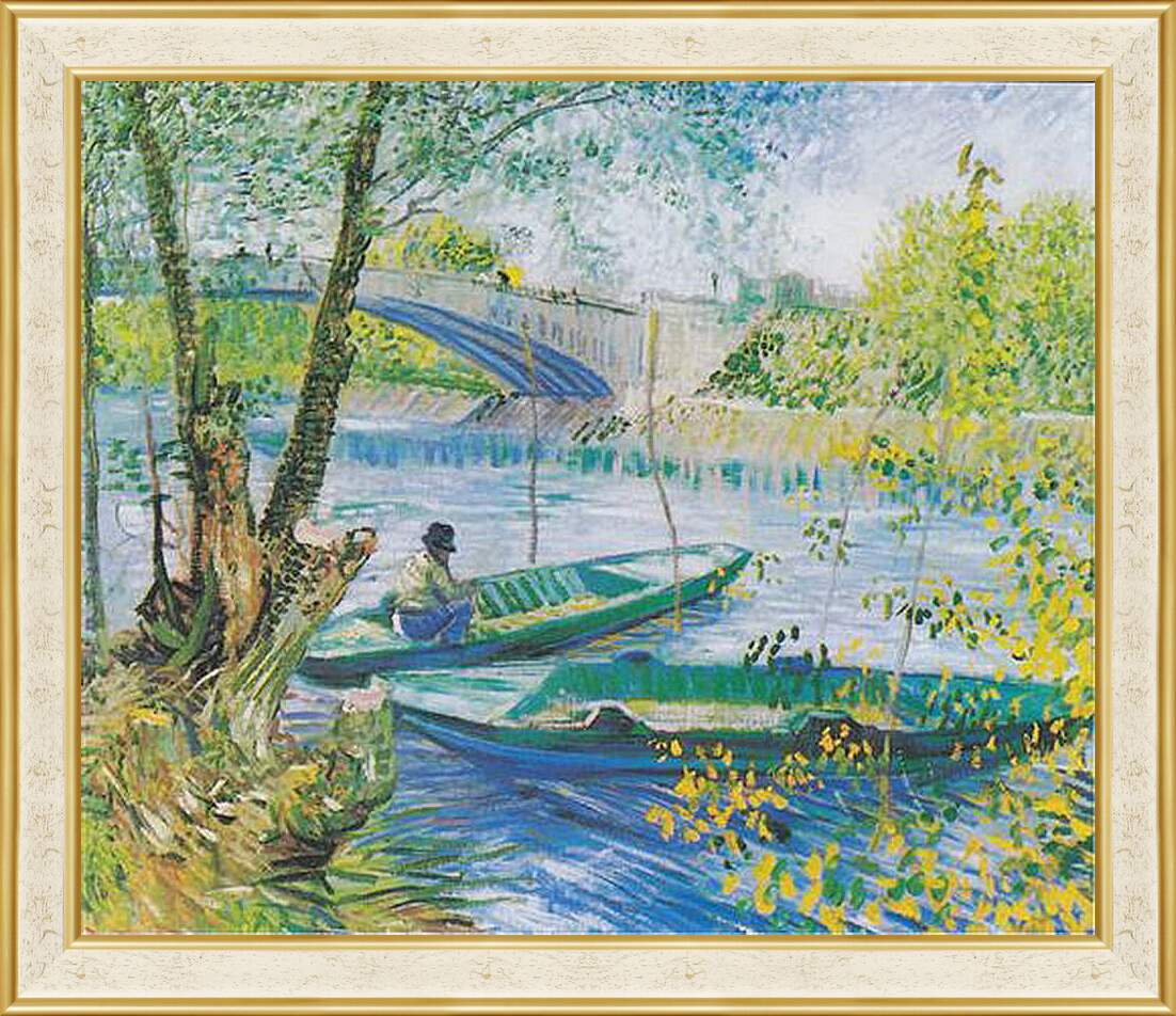 Картина в раме - Рыбная ловля весной. Винсент Ван Гог