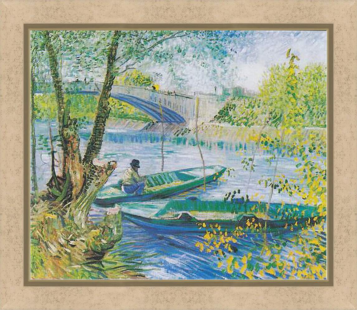 Картина в раме - Рыбная ловля весной. Винсент Ван Гог