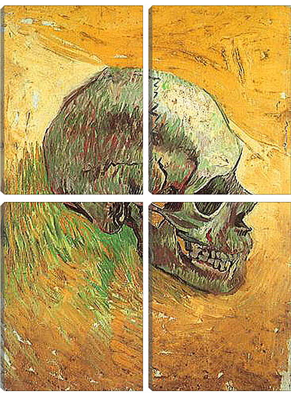 Модульная картина - Skull - Череп. Винсент Ван Гог