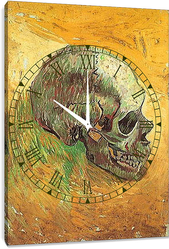 Часы картина - Skull - Череп. Винсент Ван Гог