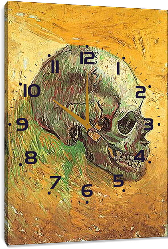 Часы картина - Skull - Череп. Винсент Ван Гог