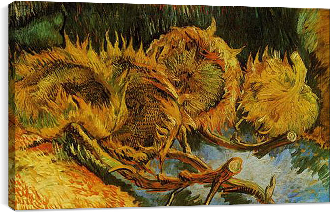 Постер и плакат - Four Cut Sunflowers. Винсент Ван Гог