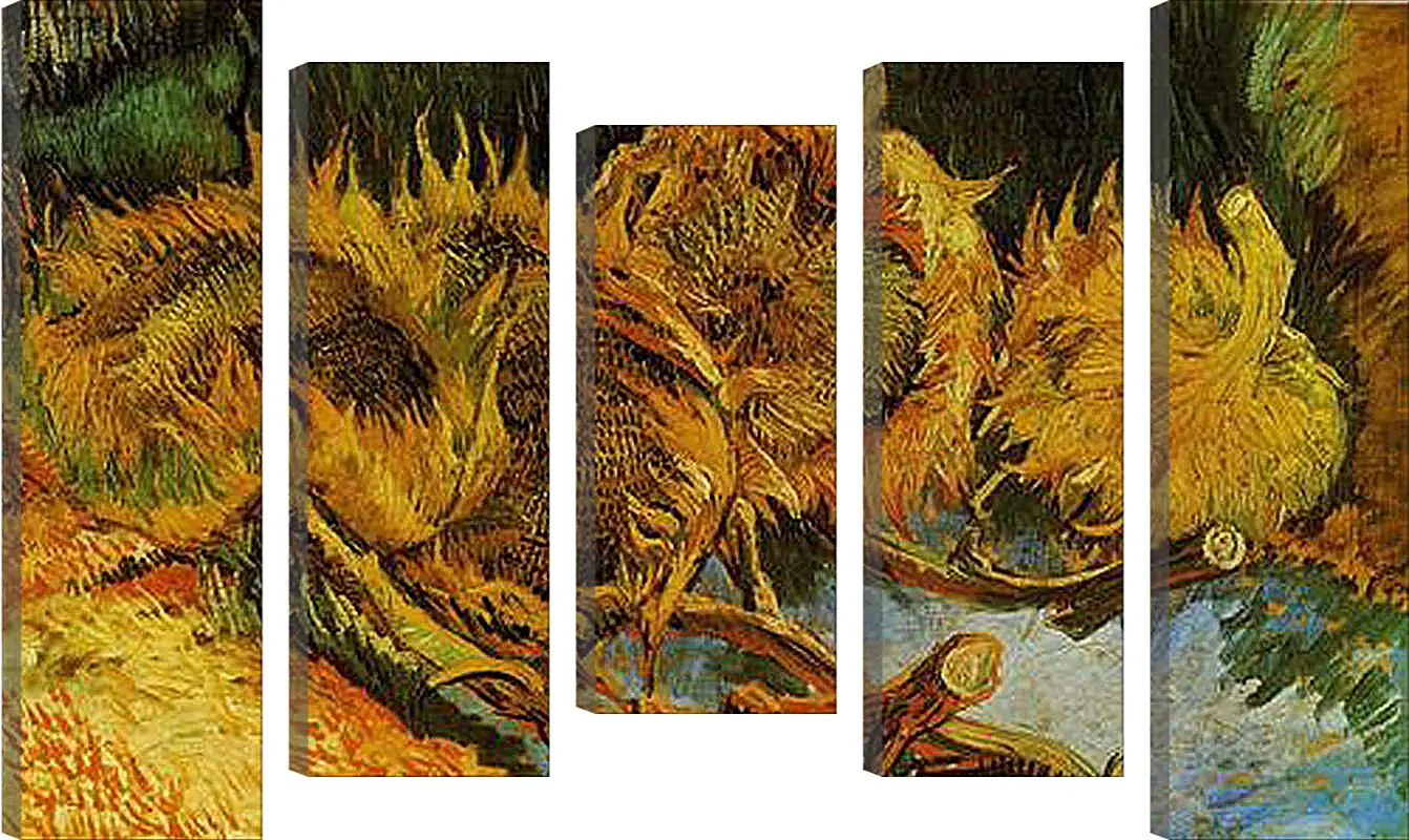Модульная картина - Four Cut Sunflowers. Винсент Ван Гог