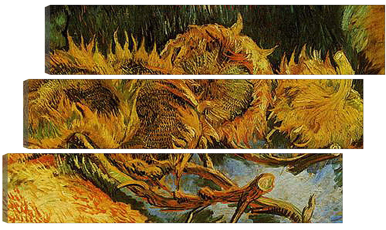 Модульная картина - Four Cut Sunflowers. Винсент Ван Гог