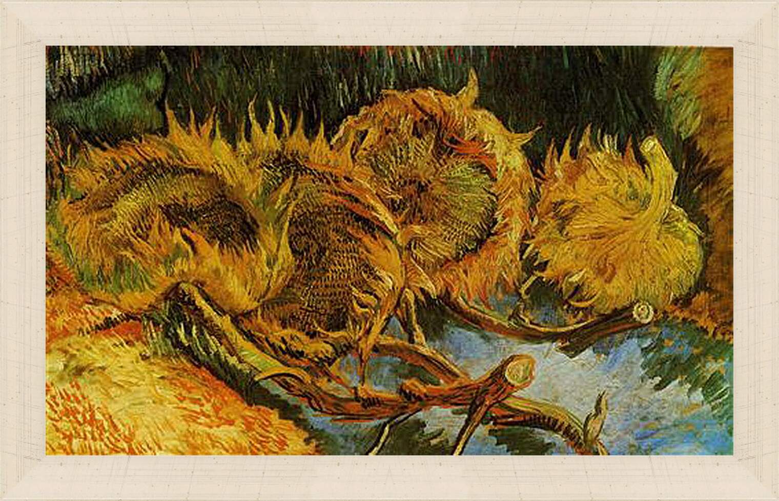 Картина в раме - Four Cut Sunflowers. Винсент Ван Гог