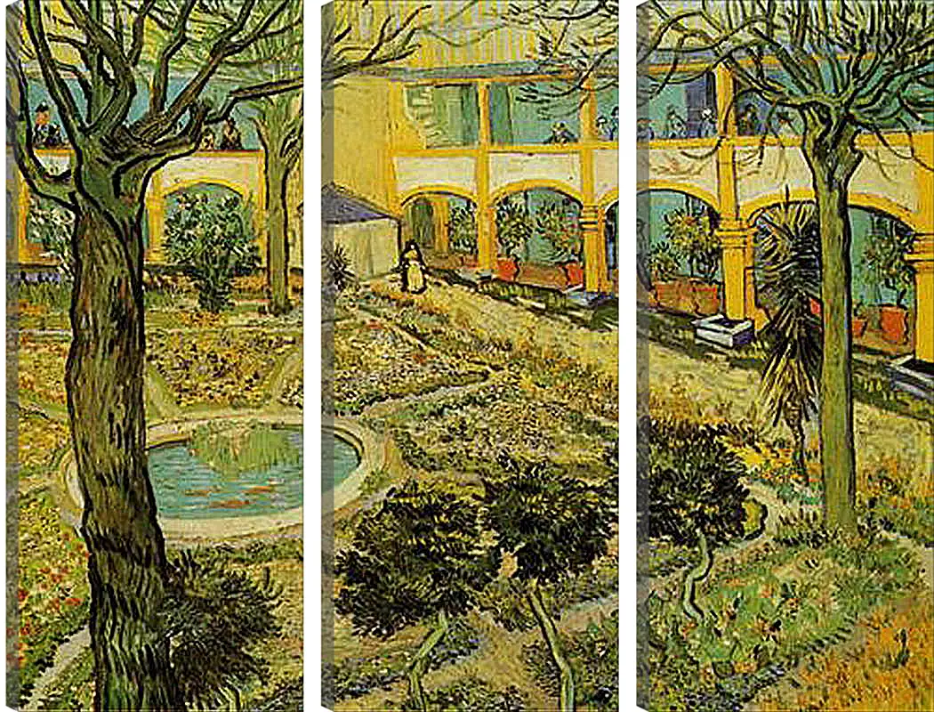 Модульная картина - The Courtyard of the Hospital at Arles. Винсент Ван Гог