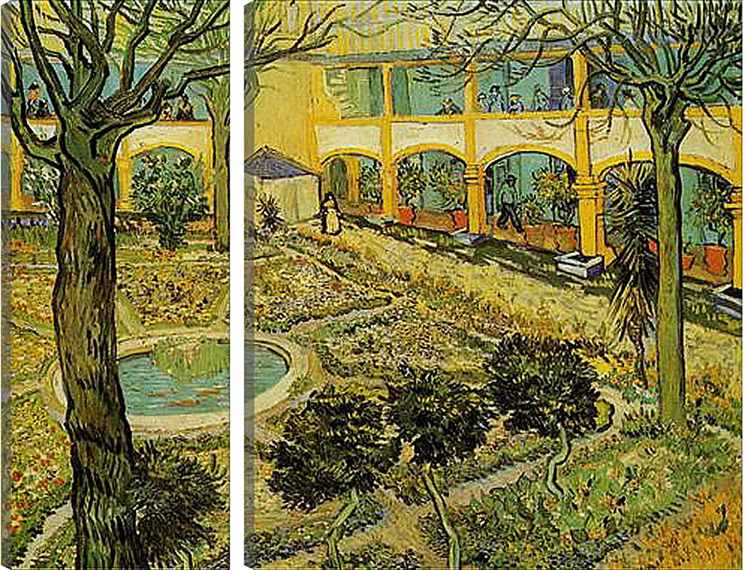 Модульная картина - The Courtyard of the Hospital at Arles. Винсент Ван Гог