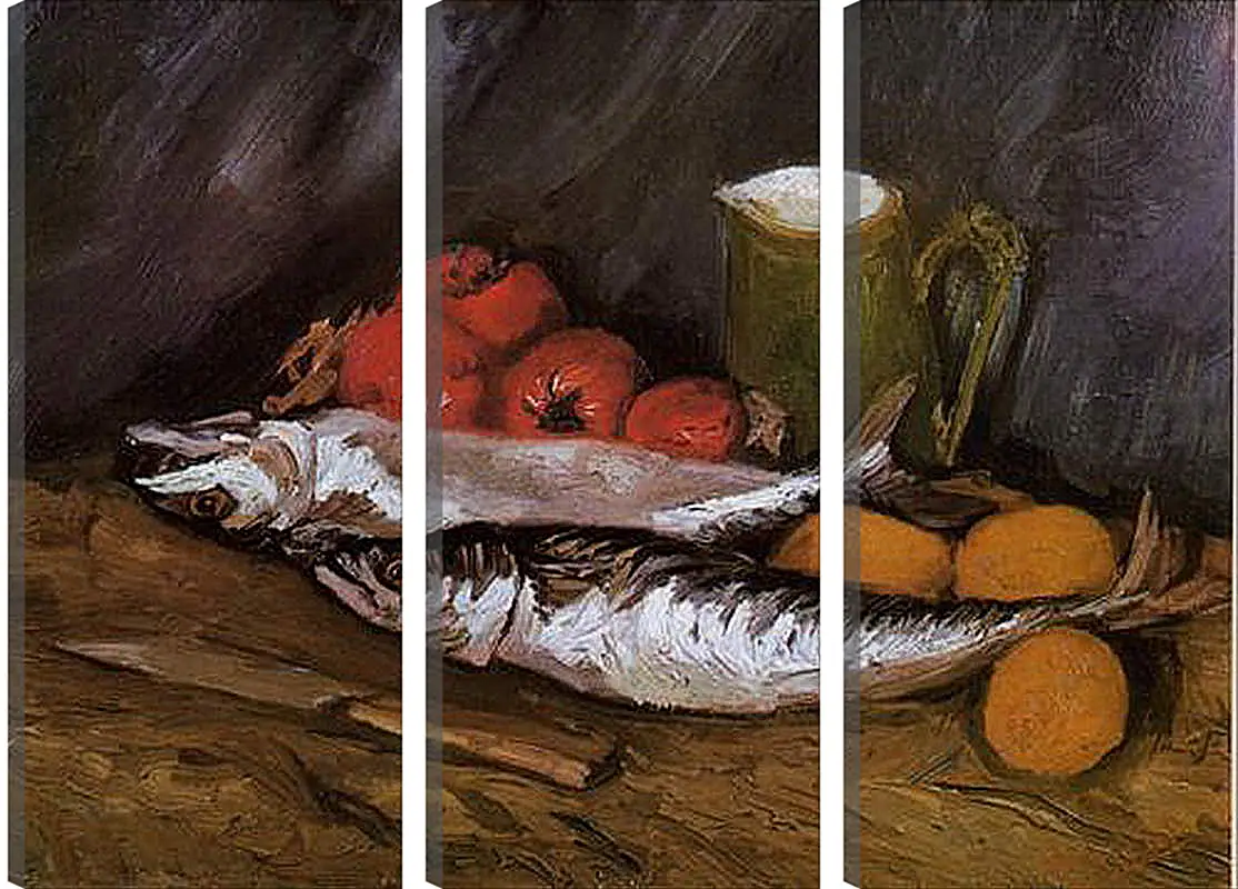 Модульная картина - Still Life with fish and tomatoes. Винсент Ван Гог