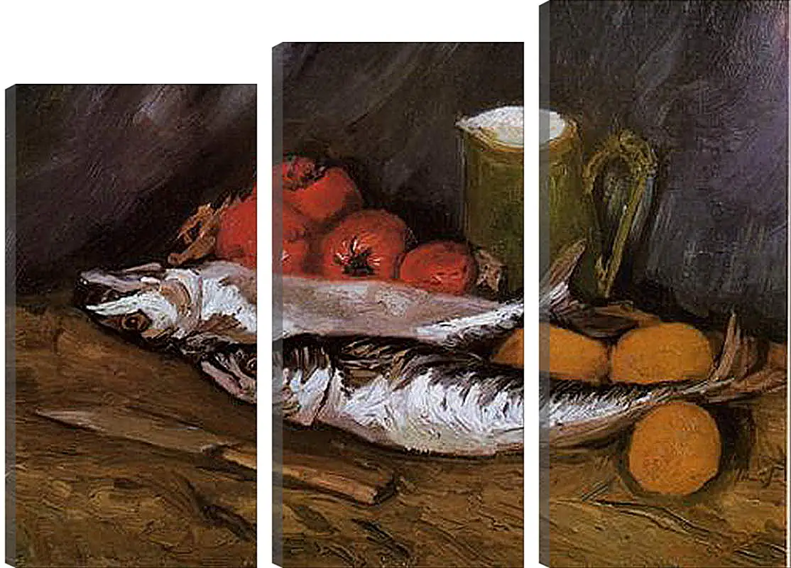 Модульная картина - Still Life with fish and tomatoes. Винсент Ван Гог