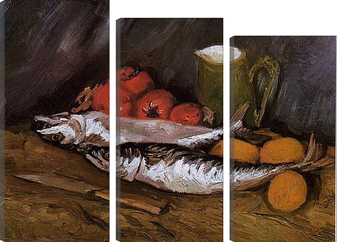 Модульная картина - Still Life with fish and tomatoes. Винсент Ван Гог