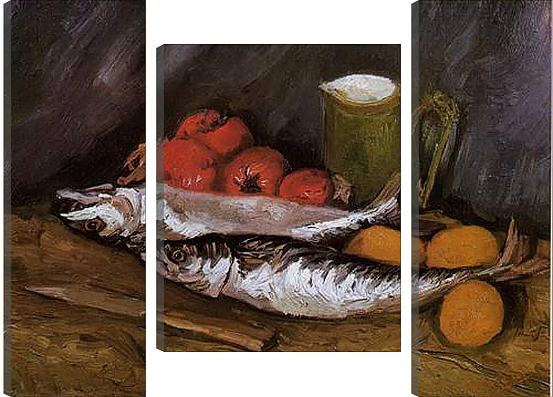 Модульная картина - Still Life with fish and tomatoes. Винсент Ван Гог