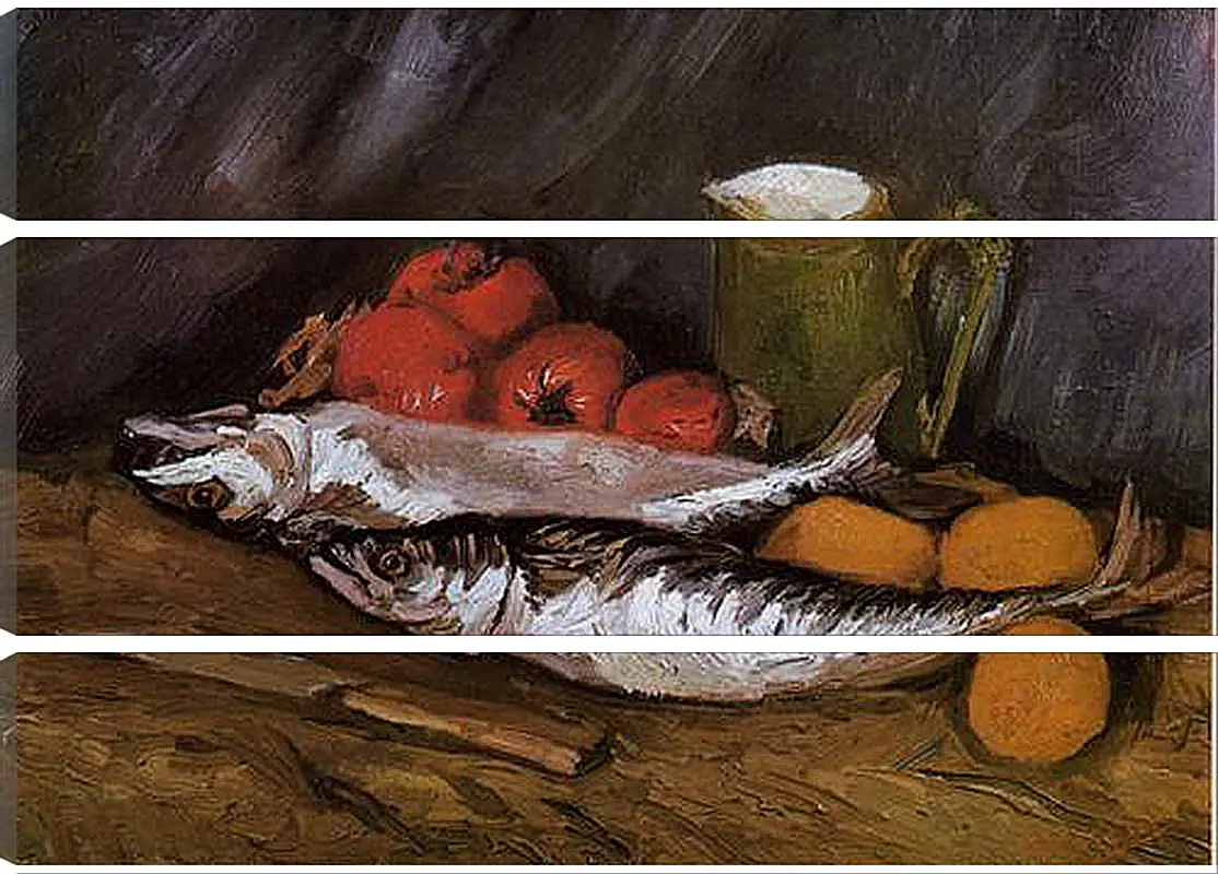 Модульная картина - Still Life with fish and tomatoes. Винсент Ван Гог