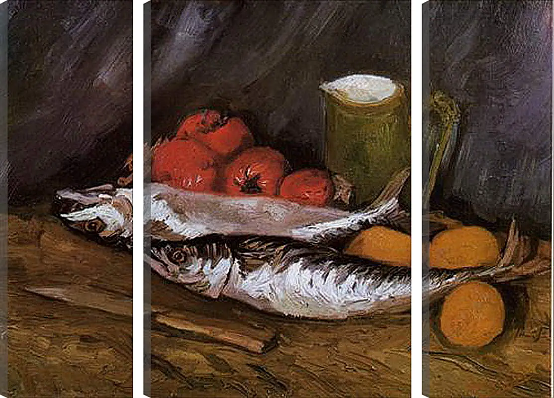 Модульная картина - Still Life with fish and tomatoes. Винсент Ван Гог