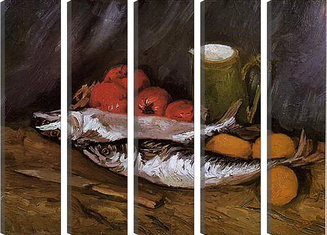 Модульная картина - Still Life with fish and tomatoes. Винсент Ван Гог