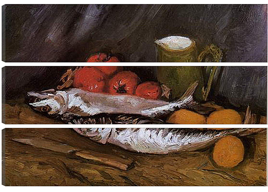 Модульная картина - Still Life with fish and tomatoes. Винсент Ван Гог