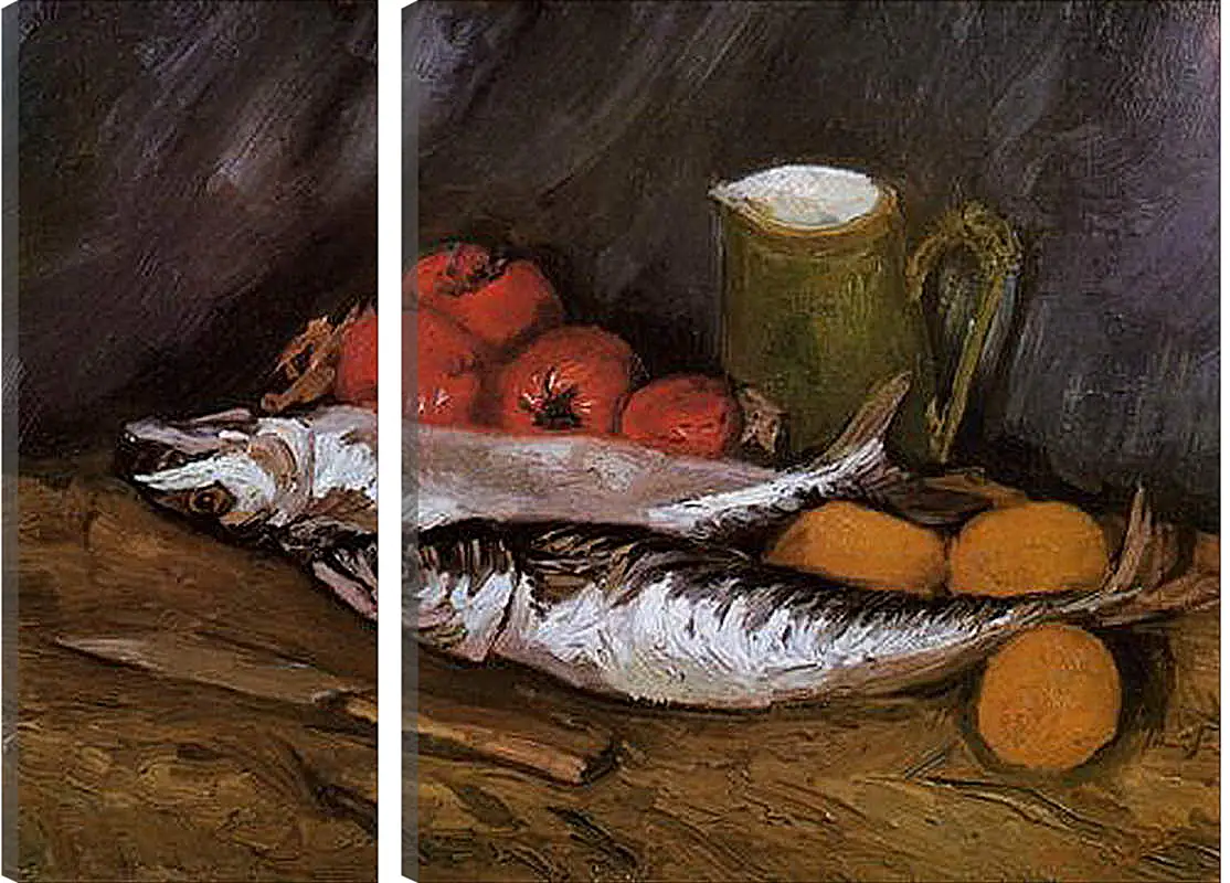 Модульная картина - Still Life with fish and tomatoes. Винсент Ван Гог