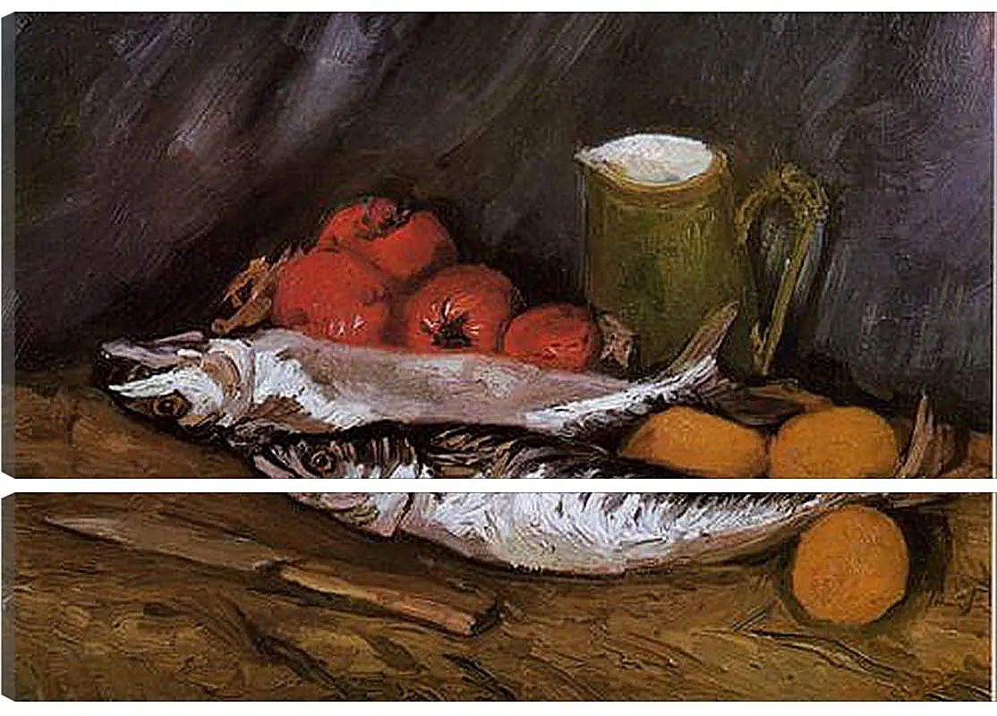 Модульная картина - Still Life with fish and tomatoes. Винсент Ван Гог