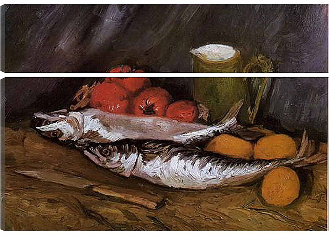 Модульная картина - Still Life with fish and tomatoes. Винсент Ван Гог