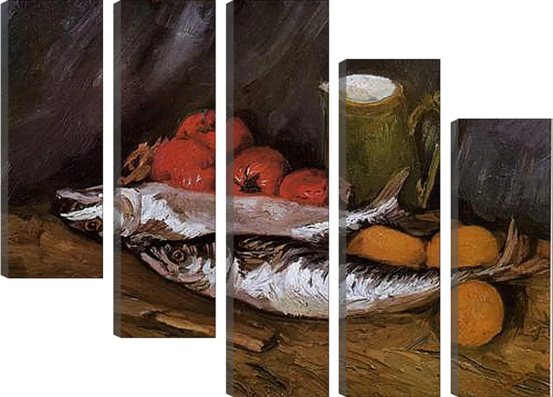 Модульная картина - Still Life with fish and tomatoes. Винсент Ван Гог