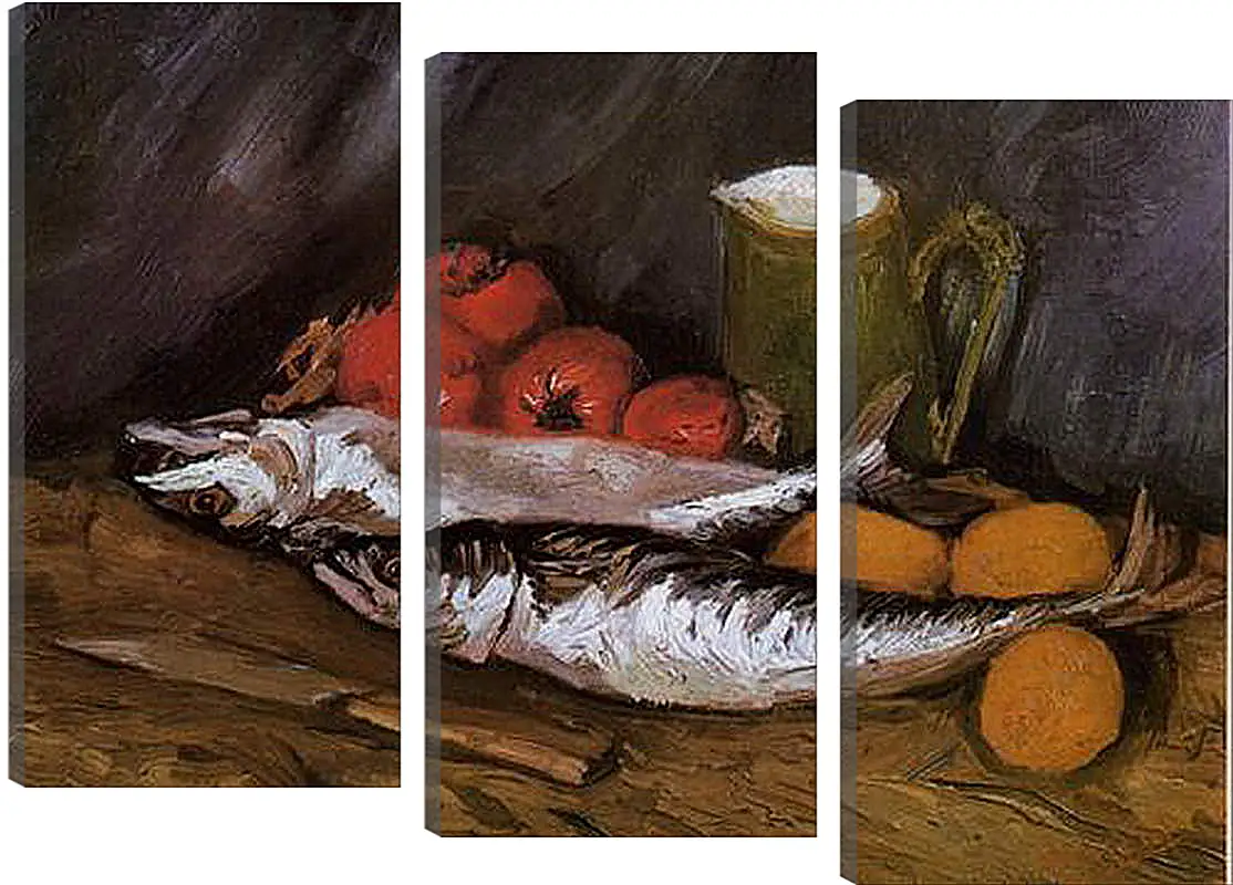 Модульная картина - Still Life with fish and tomatoes. Винсент Ван Гог