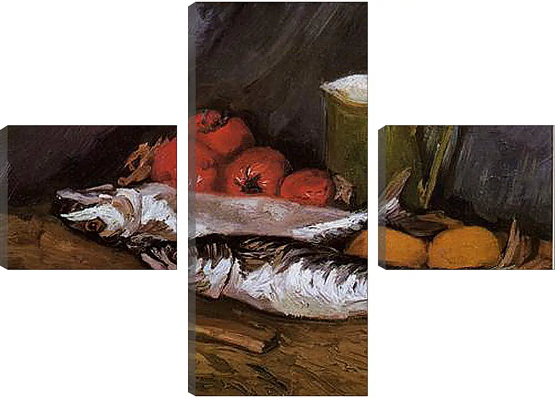 Модульная картина - Still Life with fish and tomatoes. Винсент Ван Гог