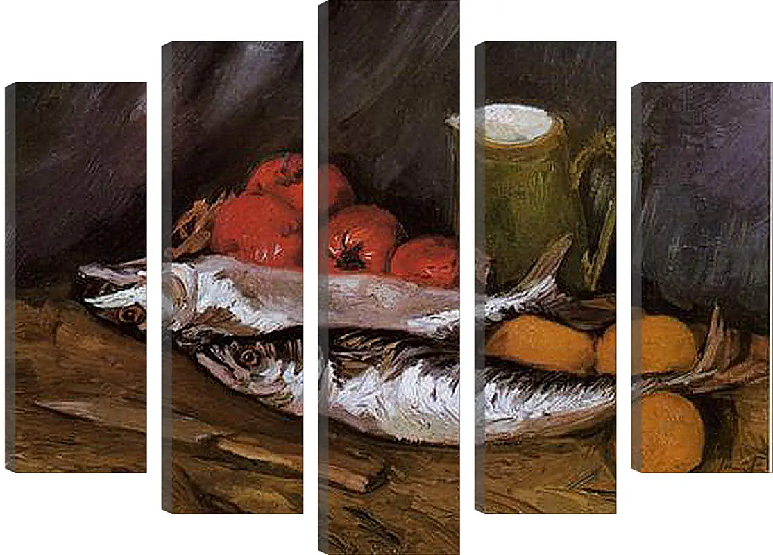 Модульная картина - Still Life with fish and tomatoes. Винсент Ван Гог