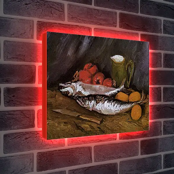 Лайтбокс световая панель - Still Life with fish and tomatoes. Винсент Ван Гог