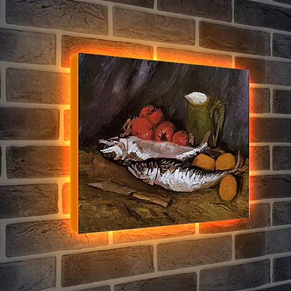 Лайтбокс световая панель - Still Life with fish and tomatoes. Винсент Ван Гог