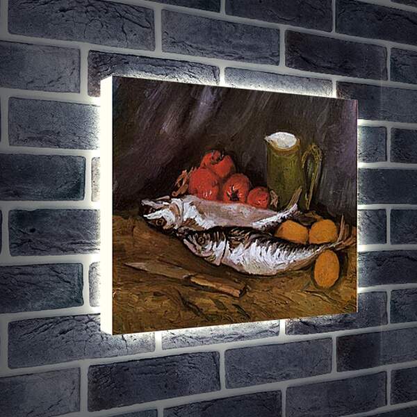 Лайтбокс световая панель - Still Life with fish and tomatoes. Винсент Ван Гог