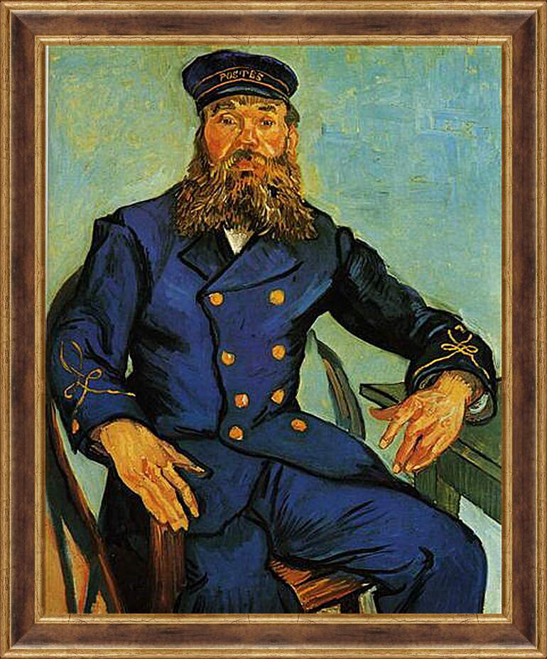 Картина в раме - Portrait of the Postman Joseph Roulin. Винсент Ван Гог