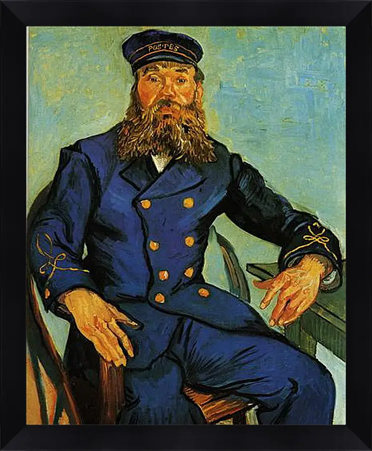 Картина в раме - Portrait of the Postman Joseph Roulin. Винсент Ван Гог