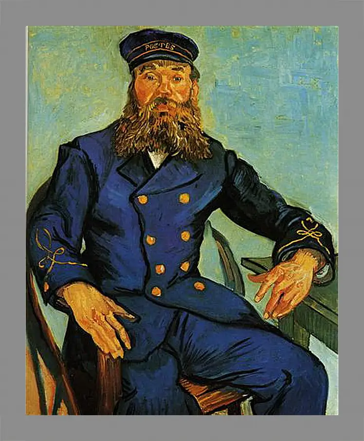 Картина в раме - Portrait of the Postman Joseph Roulin. Винсент Ван Гог