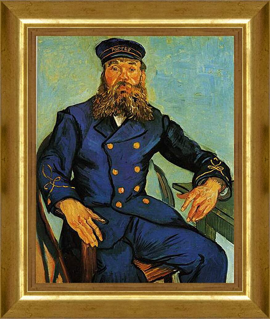 Картина в раме - Portrait of the Postman Joseph Roulin. Винсент Ван Гог