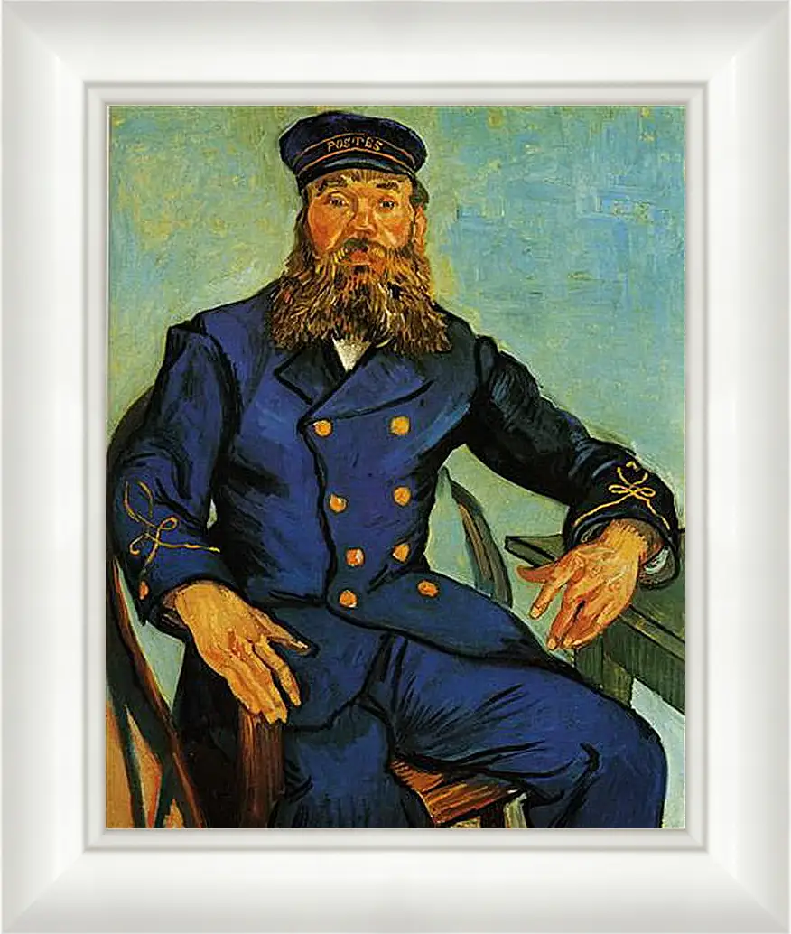 Картина в раме - Portrait of the Postman Joseph Roulin. Винсент Ван Гог