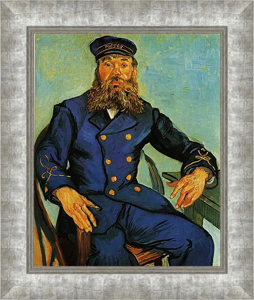 Картина в раме - Portrait of the Postman Joseph Roulin. Винсент Ван Гог