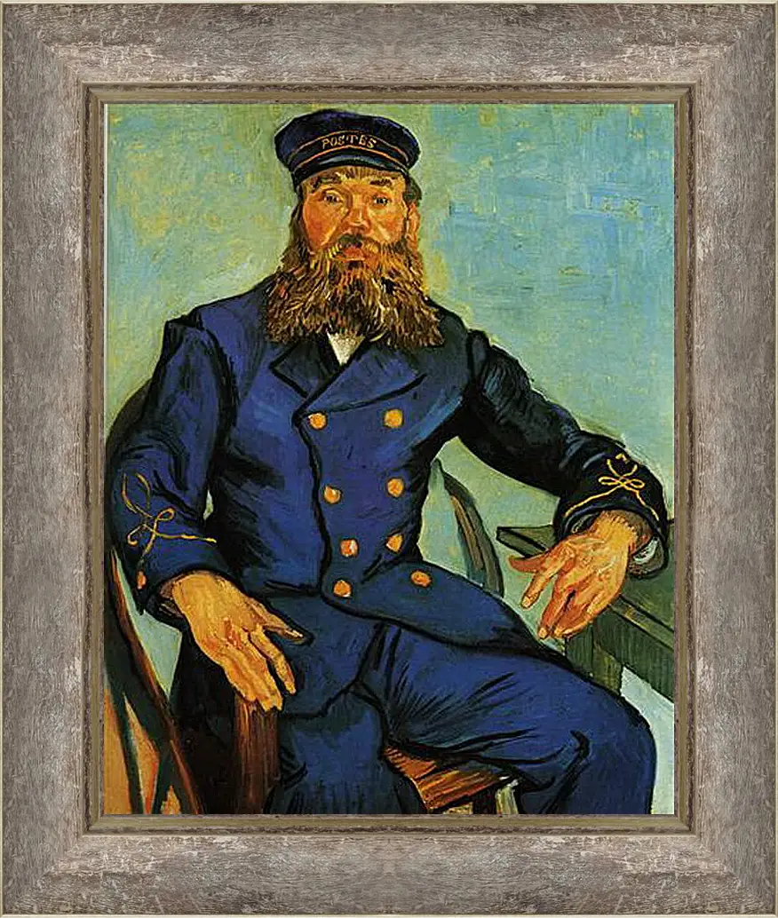 Картина в раме - Portrait of the Postman Joseph Roulin. Винсент Ван Гог