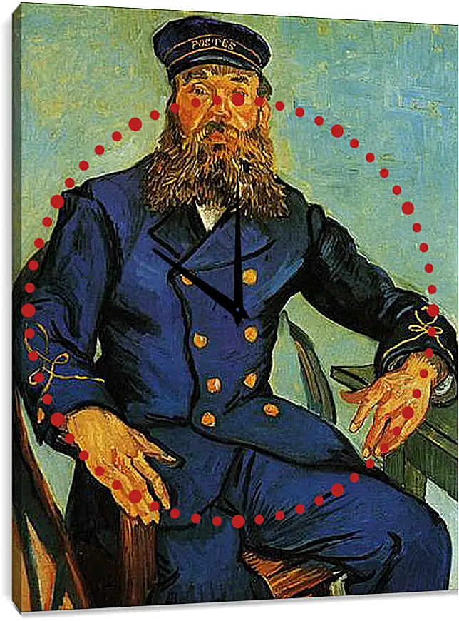 Часы картина - Portrait of the Postman Joseph Roulin. Винсент Ван Гог