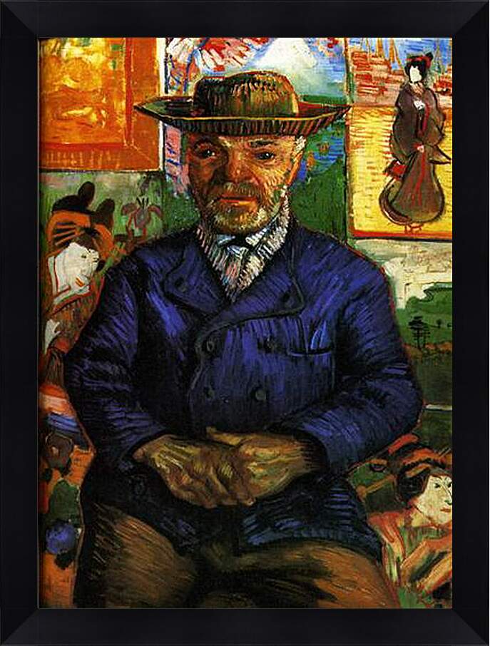 Картина в раме - Portrait of Pere Tanguy 3. Винсент Ван Гог