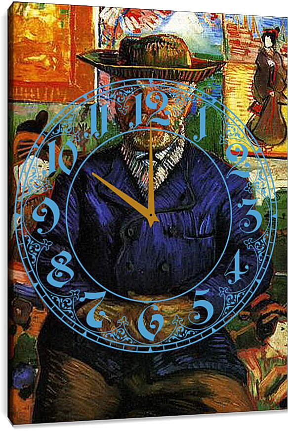 Часы картина - Portrait of Pere Tanguy 3. Винсент Ван Гог