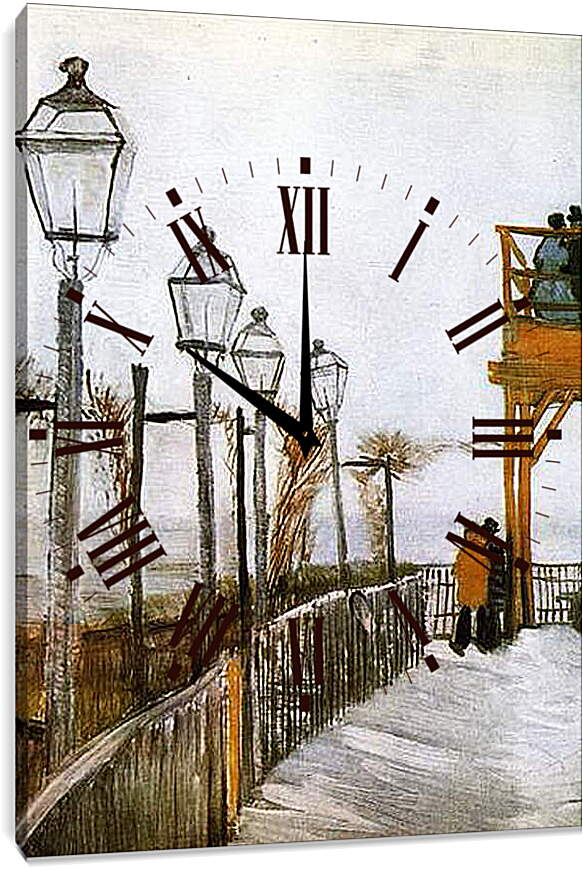 Часы картина - Monmart - Монмарт. Винсент Ван Гог