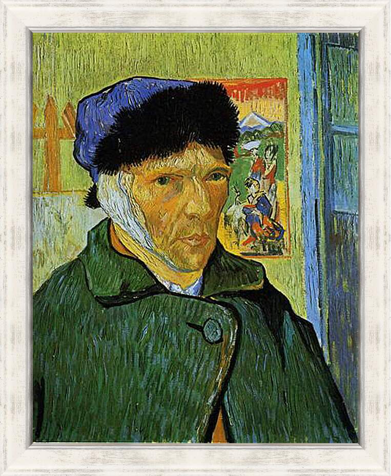 Картина в раме - Self-Portrait with Bandaged Ear. Винсент Ван Гог