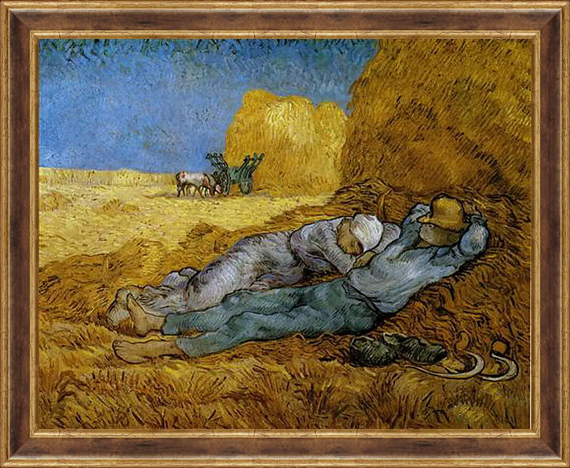 Картина в раме - The siesta - Сиеста. Винсент Ван Гог