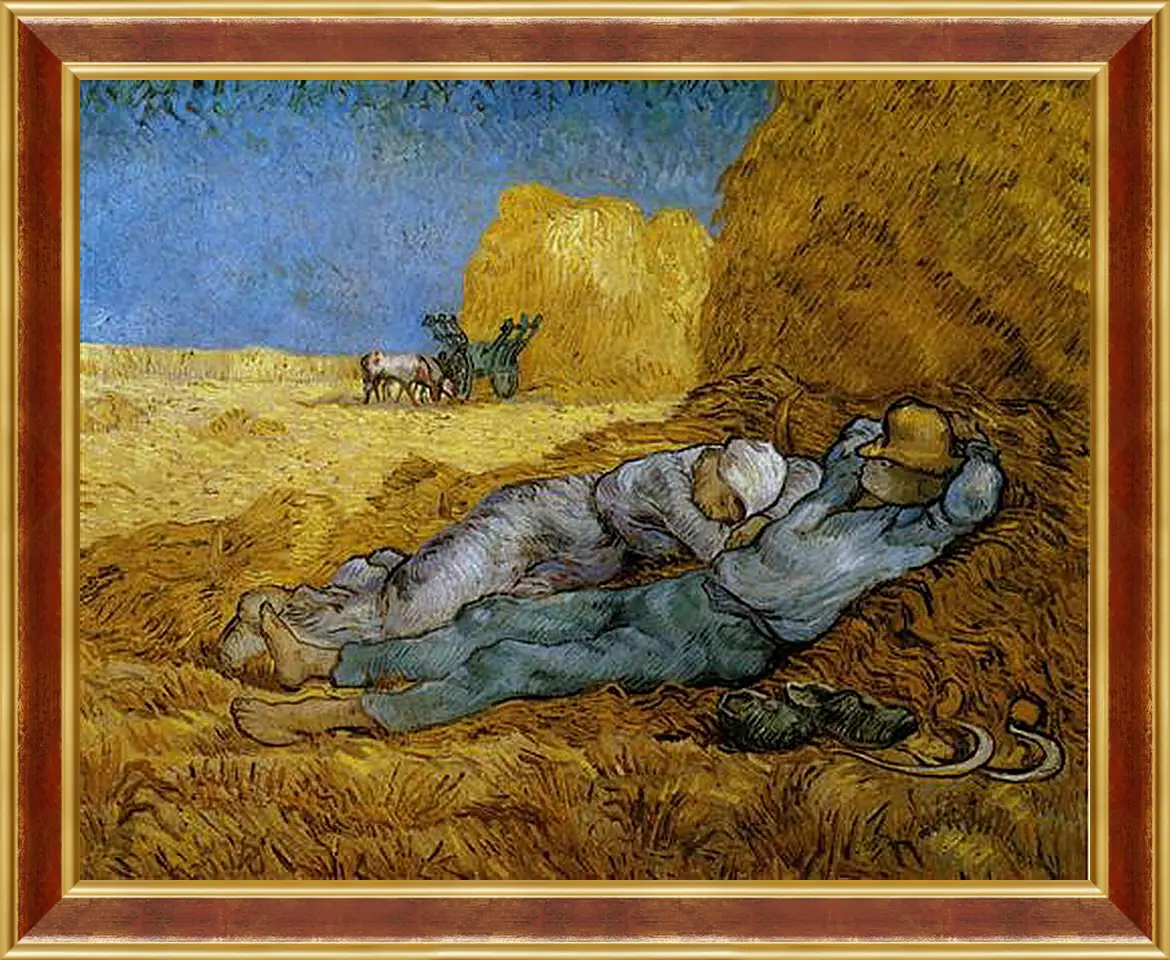 Картина в раме - The siesta - Сиеста. Винсент Ван Гог