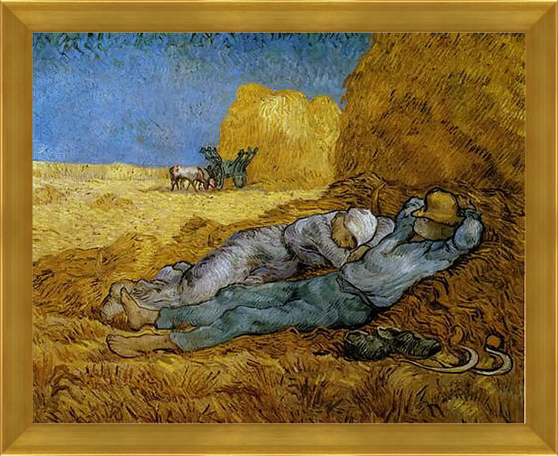 Картина в раме - The siesta - Сиеста. Винсент Ван Гог